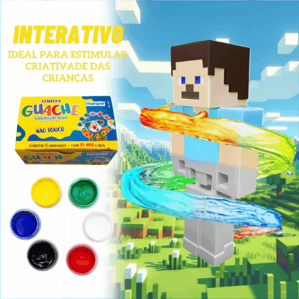 Boneco Steve Colorir Minecraft - Image 3