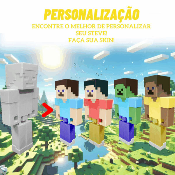 Boneco Steve Colorir Minecraft - Image 4